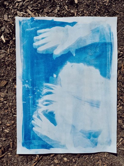 Sun-print of small hands